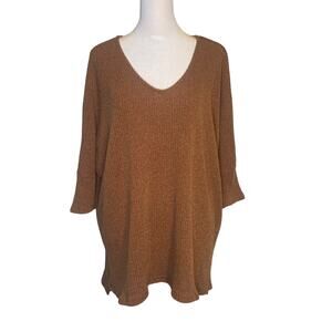 I JOAH Premium brown three quarter sleeve top size L